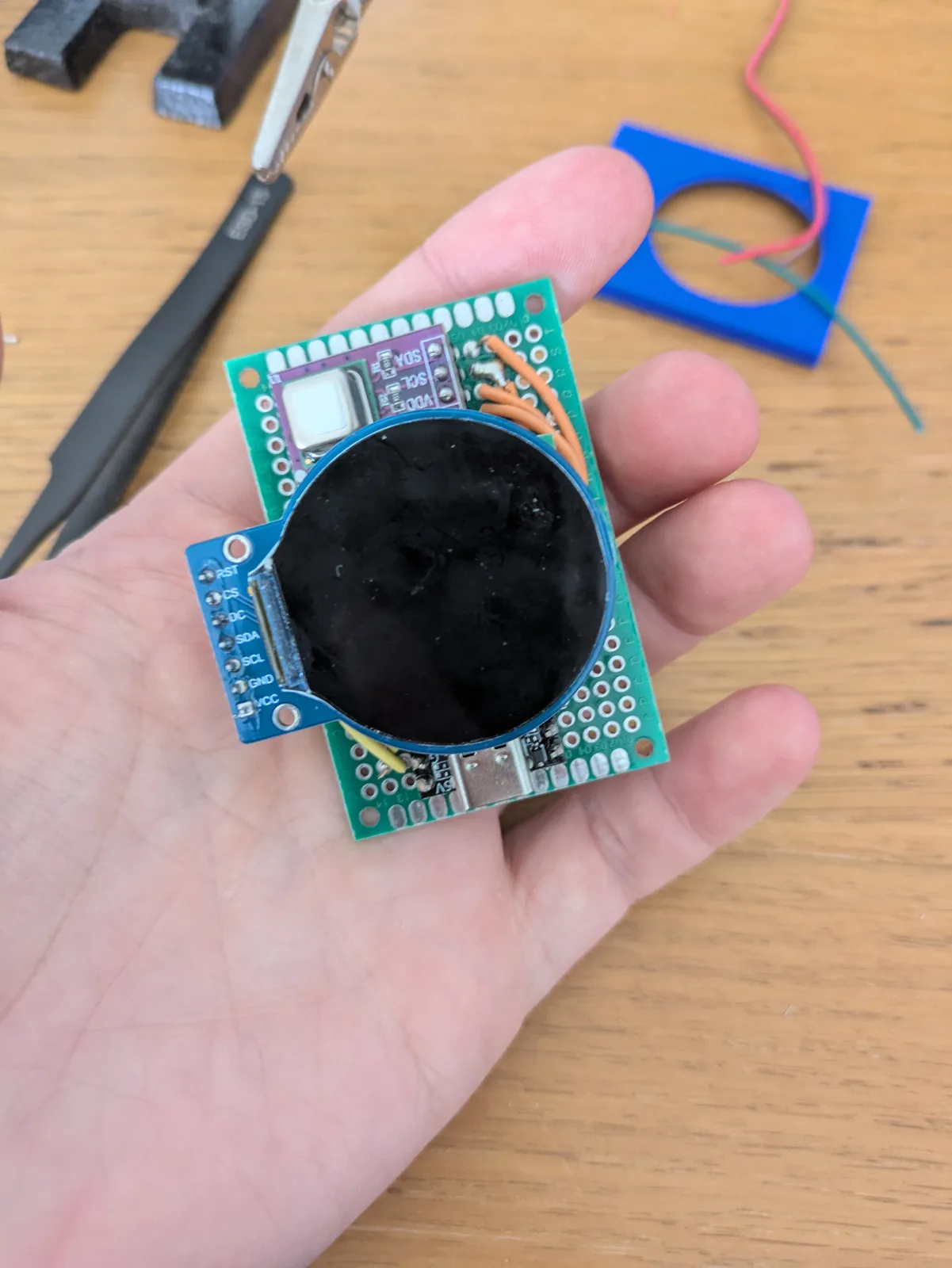 The assembled electronics before fitting the case.