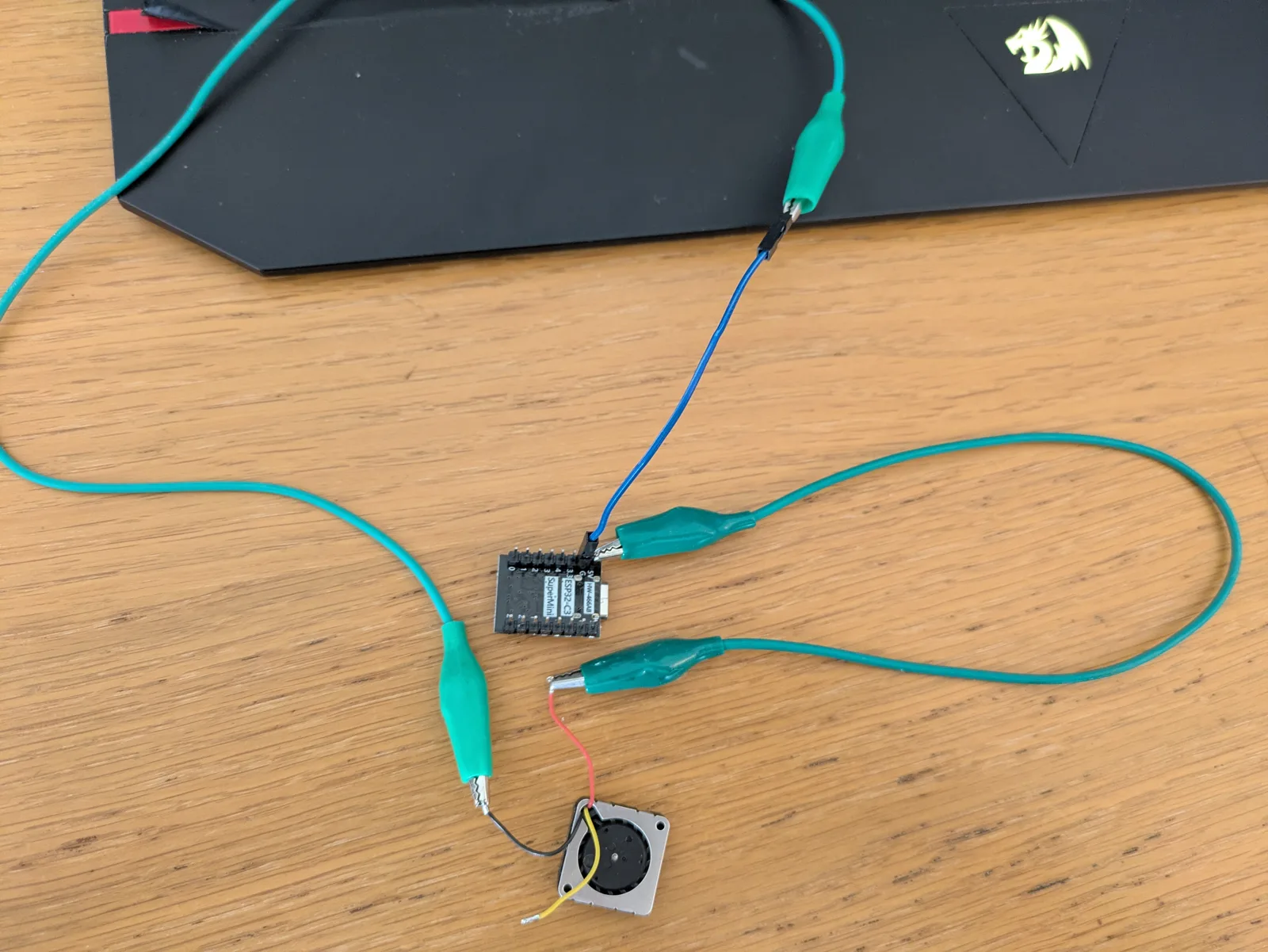 Blower bench wiring with a separate ESP32-C3.