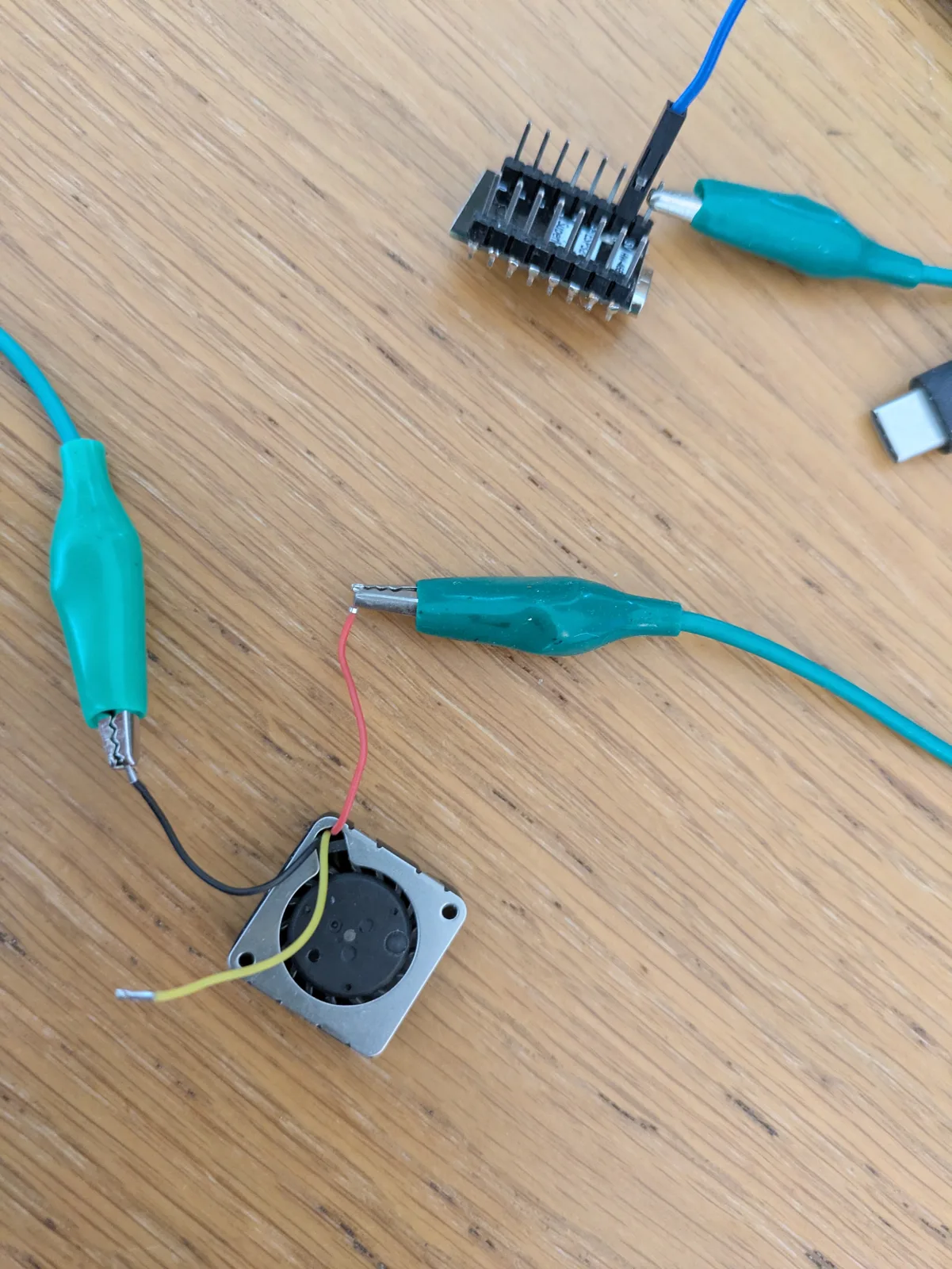 Blower and test connections.